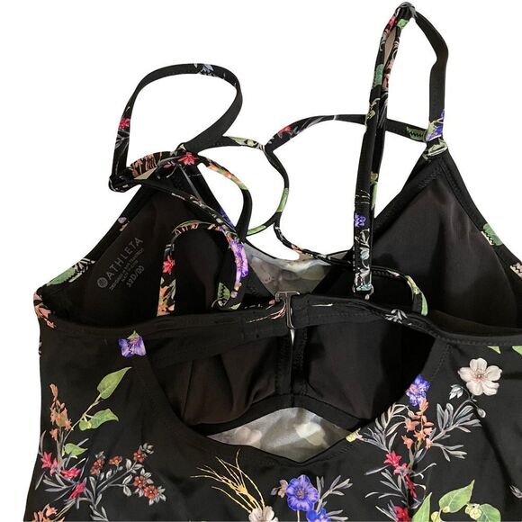 NEW Athleta Cross Back Floral Tankini Swim Top Sz 32D/DD - Picture 7 of 11